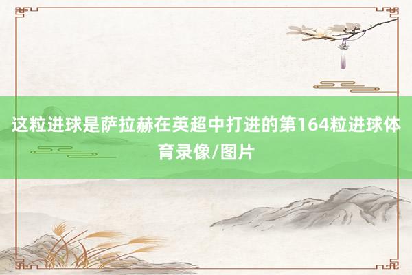 这粒进球是萨拉赫在英超中打进的第164粒进球体育录像/图片