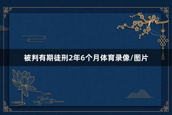 被判有期徒刑2年6个月体育录像/图片