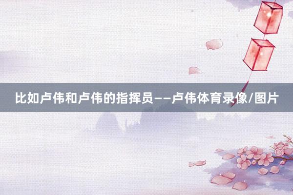 比如卢伟和卢伟的指挥员——卢伟体育录像/图片