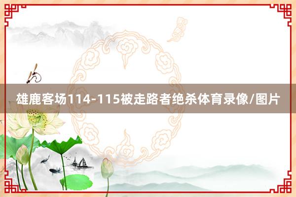 雄鹿客场114-115被走路者绝杀体育录像/图片