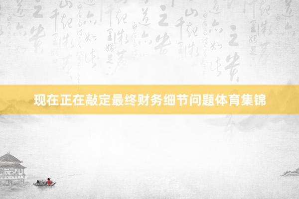 现在正在敲定最终财务细节问题体育集锦