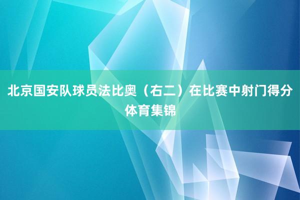 北京国安队球员法比奥(右二)在比赛中射门得分体育集锦