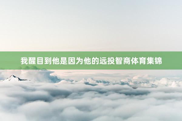 我醒目到他是因为他的远投智商体育集锦