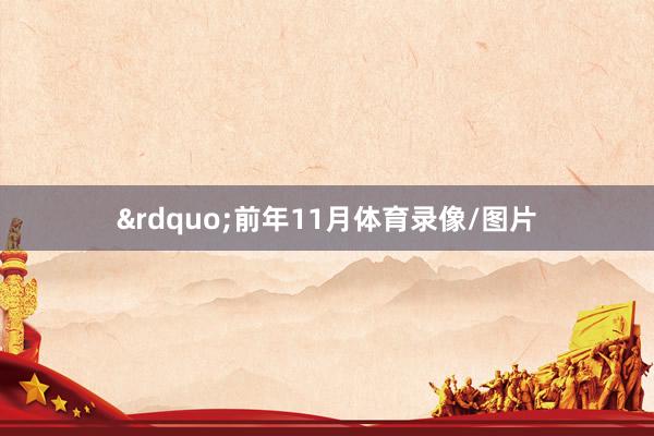&rdquo;　　前年11月体育录像/图片