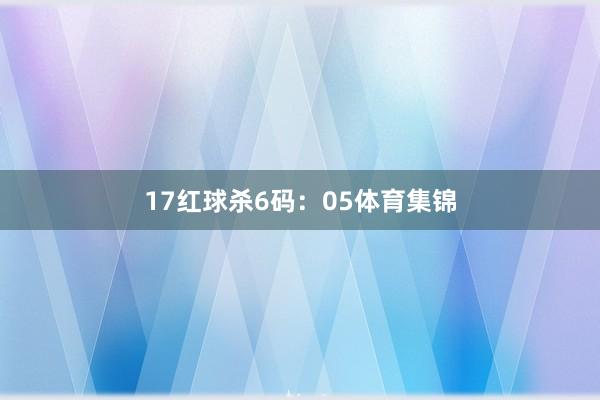 17　　红球杀6码：05体育集锦