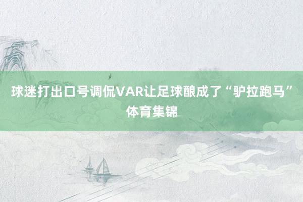 球迷打出口号调侃VAR让足球酿成了“驴拉跑马”体育集锦
